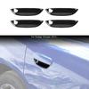 4pcs Exterior Door Handle Bowl Cover Trim Bezels For Dodge Charger 2015+ Black
