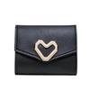 Women's Heart-Shaped Coin Purse – Solid Color, Multi-Layer Card Holder, Korean Style, Summer 2025.
