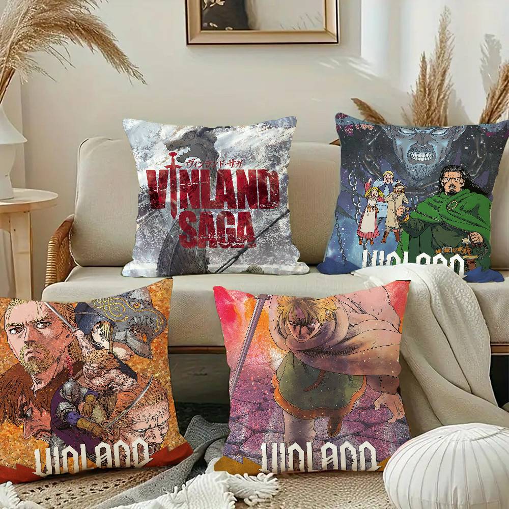 Vinland Saga Anime Pillow Case Square Pillow Bedroom Sofa Leisure Comfort Cushion Car Home Decoration
