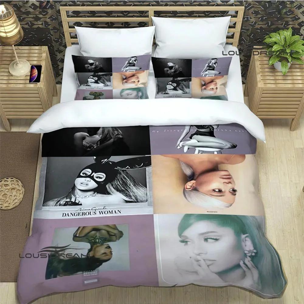 Sängerin Ariana Grande Bettwäsche-Sets exquisites Bettwaren-Set Bettbezug Bettdecke-Set Bettwäsche-Set Luxuriöses Geburtstagsgeschenk