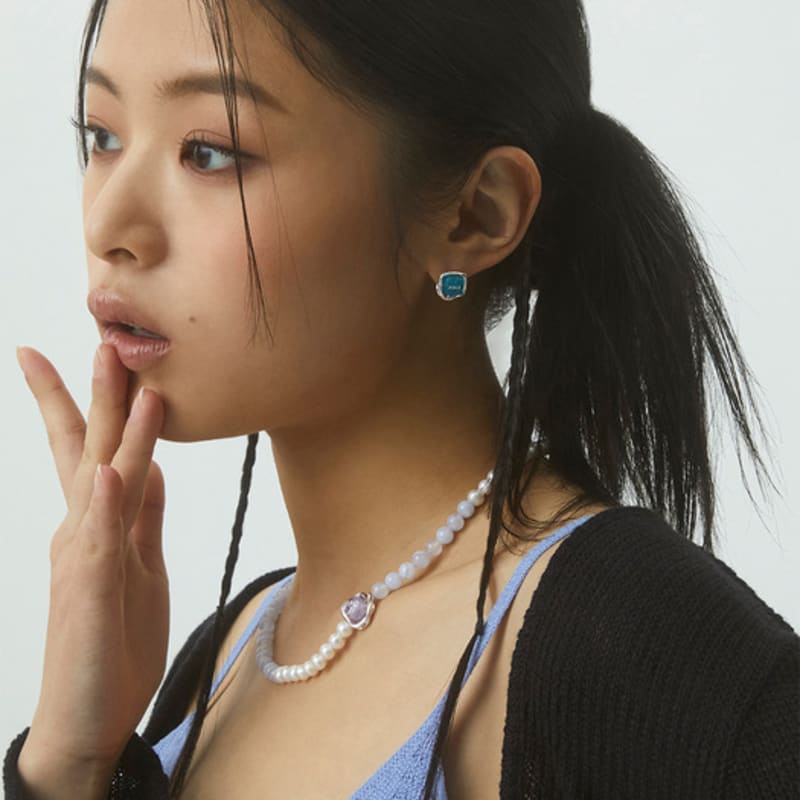 NEUF PIECE NEUF PIECE BLUE APATITE EARRINGS