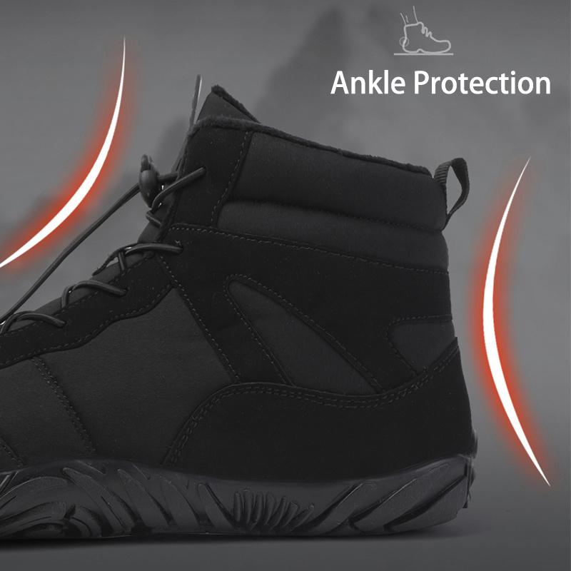 Men Women Winter Snow Boots Keep Warm Sports Cotton Shoes Outdoor Hiking Shoes Plush High Ankle Boots Man Barefoot Snow Sneakers