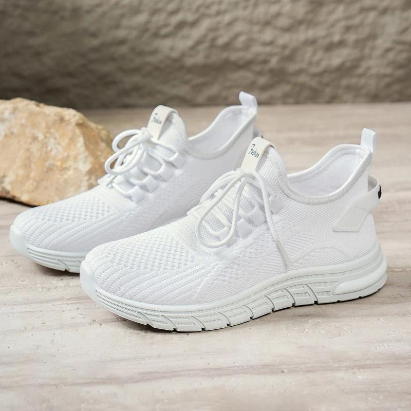 Nuove Sneakers Piatti da Donna Comode Leggere Scarpe da Corsa da Donna Traspiranti con Lacci Scarpe Casual Moda Scarpe da Passeggio in Mesh