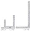 Stainless Steel 1.2mm L Shaped Ruler Double Imperial Scale Multi Size Heavy Duty Woodworking Decoration Engineering