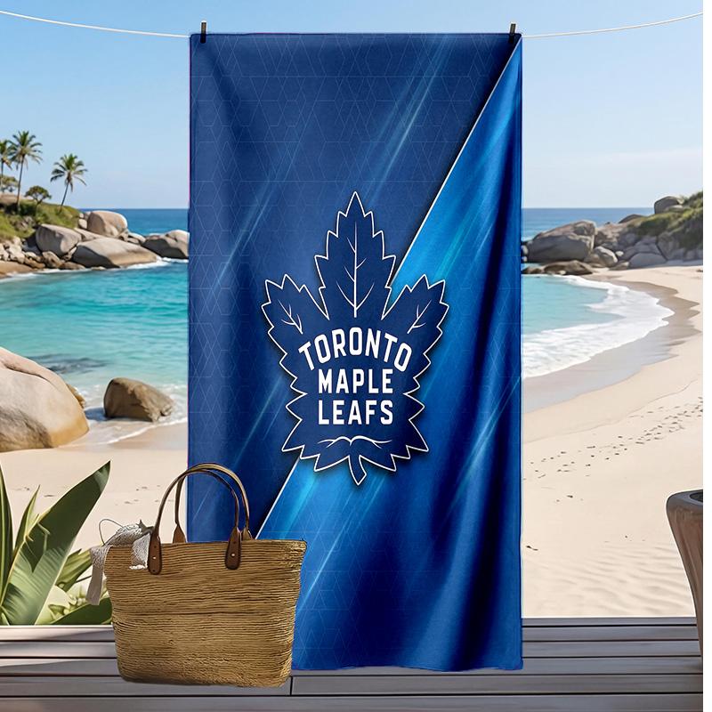 Toronto Maple Leafs Druck Strandtuch Weich Tragbar Schnell?Trockenes Handtuch für Pool Sommerurlaub Outdoor Sport
