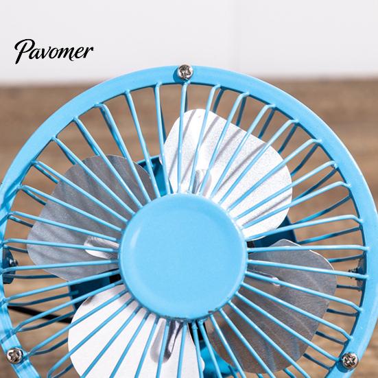 Desktop Fan Mini Mute Reusable Metal USB Powered Table Desk Appliance for Home Cooling