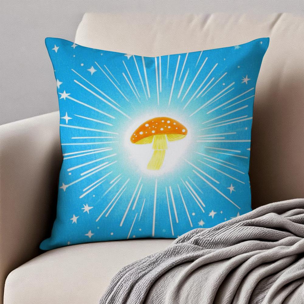 Härlig Anime Lyckofrukt Rolig Design Konst Kuddfodral Örngott Dammkvalsterfri Osynlig Dragkedja Kort Plysch Soffkudde
