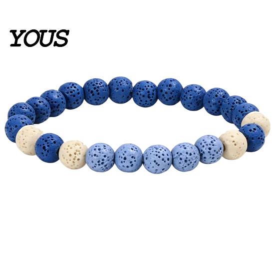 Natural Stone Aromatherapy Diffuser Jewelry Obsidian Bracelet for Men Women, Colorful Rock Beads Exquisite Gift Her Him Stackable Stretch Bracelet,