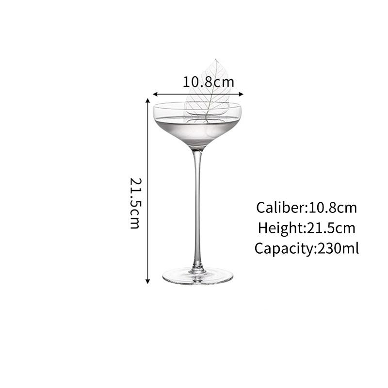 

Transparent Martini Glass Cup Ultra-high Cocktail Glasses Cups Creative Butterfly Champagne Glass Japanese Martini Glasses Cup 230ml