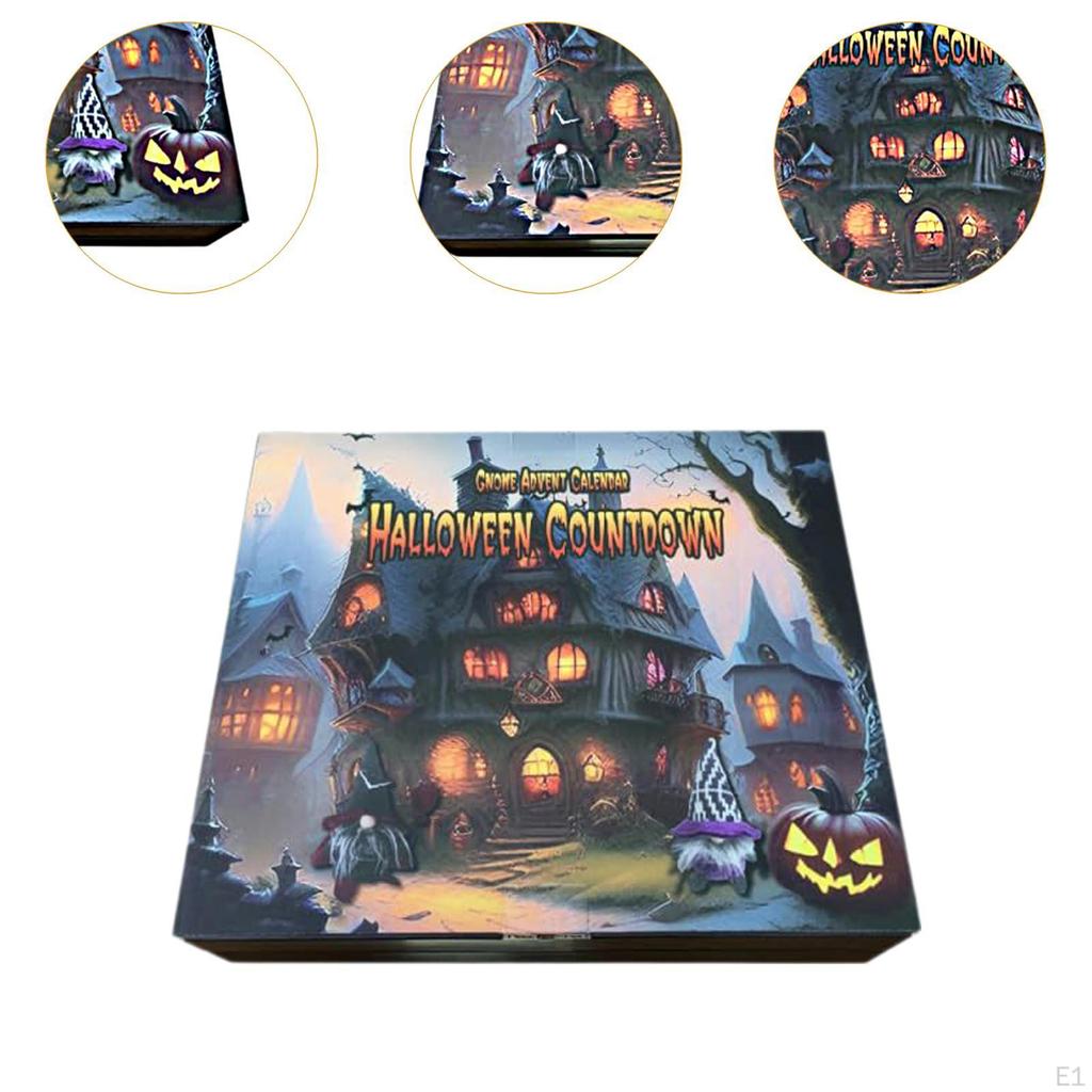 Halloween Gnome Advent Calendar Holiday Desktop Decorations Collectible