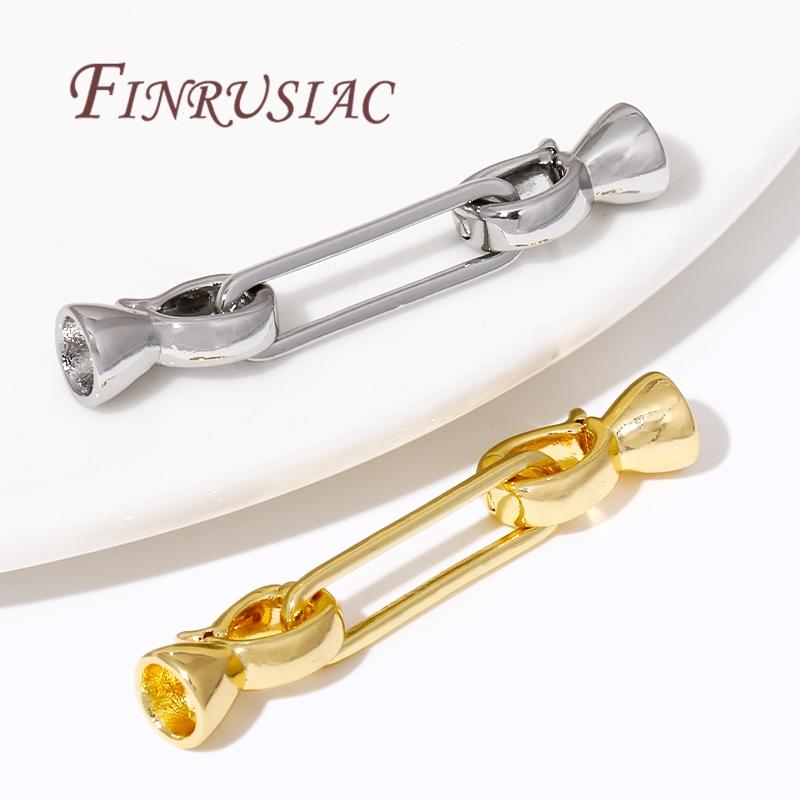 18K Real Gold Plated End Clasp For Jewelry Making,Fastener Clasps For Necklaces,Bracelets Clasp Findings DIY Accessories