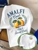 2026 Unisexs Italian Amalfi Coast Lemon Pattern Tshirt Summer Casual Vacation Tshirt Outdoor Sports Unisexs And Unisexs Top