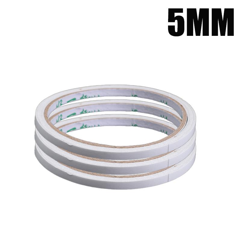 10-1Rolls Double Sided Tape Ultra-thin White Strong Sticky Tapes Stickers Super Adhesive Tape Strips for Home Office Supplies