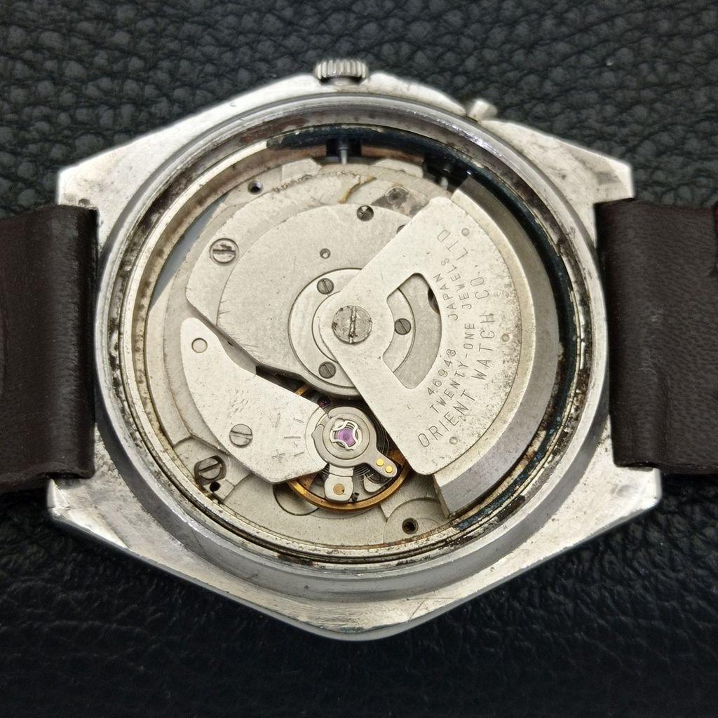 JAPAN VINTAGE ORIENT CRYSTAL AUTOMATIC 46943 MENS ORIGINAL DIAL WATCH a701892-5 R207-a701892