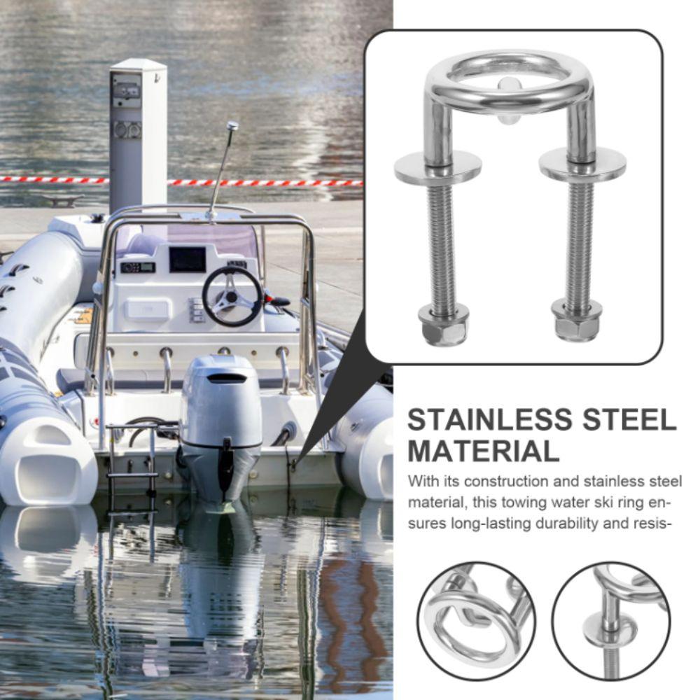 Marine Grade Marine Tow Hook Stainless Steel Boat Tow Accessory  Skiing Accessories