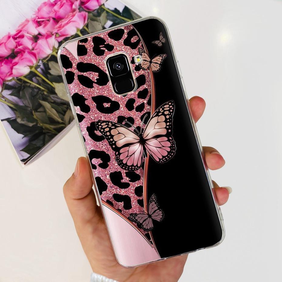 Schöne Hülle mit Aufdruck für Samsung Galaxy A8 (2018) / A8+ (2018) Weiche Silikon-TPU-Rückabdeckung für Samsung A8 A 8 Plus Handyhüllen