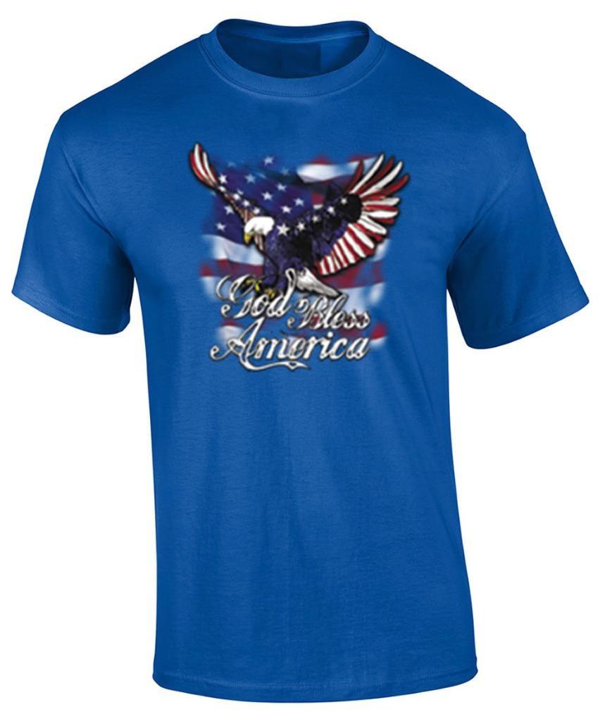 Patriotic God Bless America Flag Eagle 4th of July 250 Anniversary T-Shirt XL