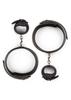 Adjustable Leg Spreader with Handcuffs Black