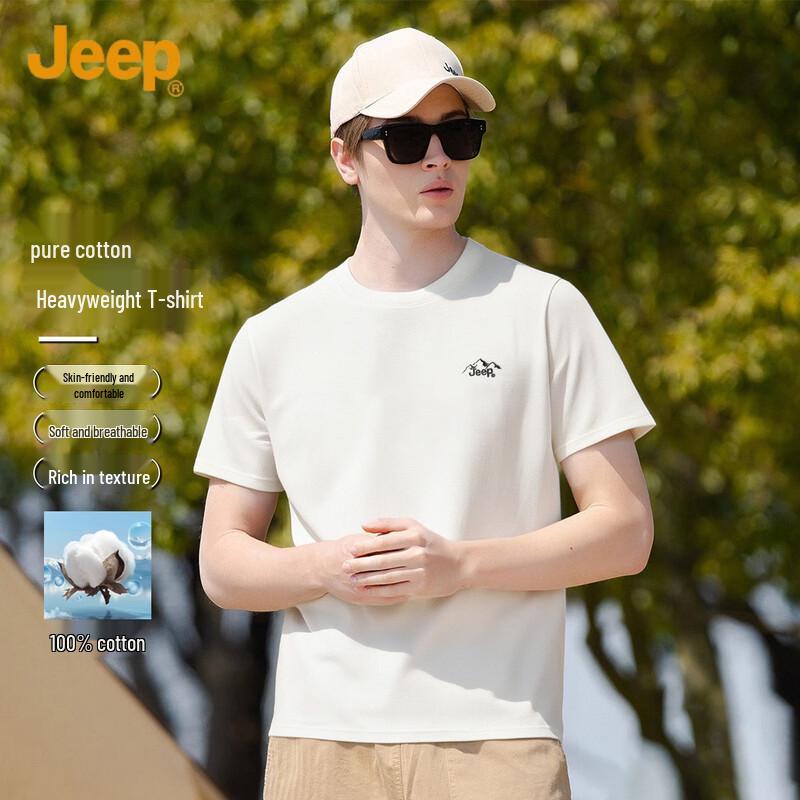 JEEP Men s Basic Cotton Short Sleeve T-Shirt L
