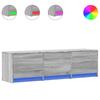 TV Cabinet with LED Lighting Grey Sonoma 140 x 34 x 40 cm Particleboard