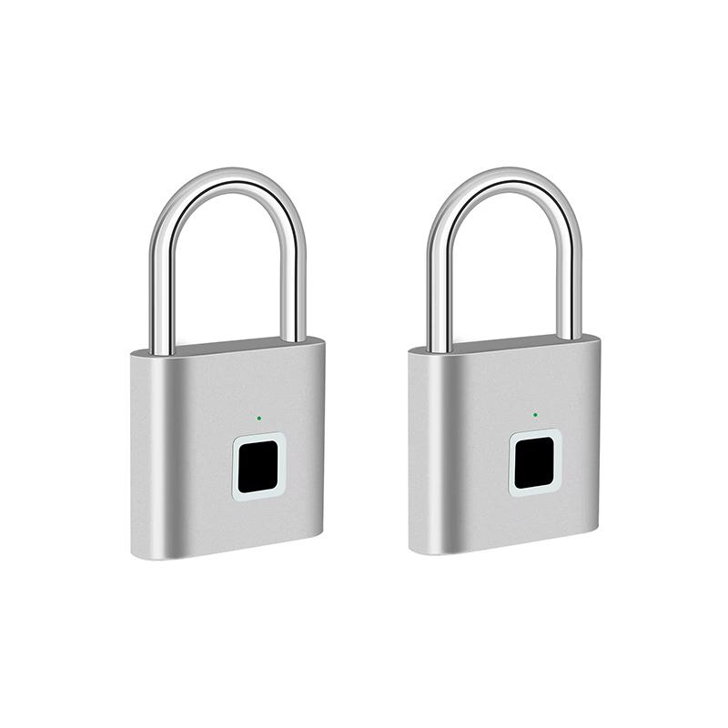 Intelligentes Fingerabdruck-Vorhängeschloss, wasserdicht, biometrisches Fingerabdruck-Türschloss ohne Schlüssel, wiederaufladbares USB-Sicherheitsvorhängeschloss zum Entsperren des Hauses