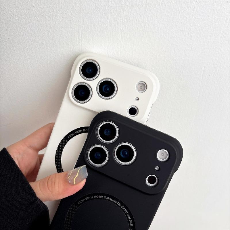 Ultra Thin Hard PC Magnetic Frameless Phone Case For Magsafe For iPhone 17 Air 16 15 14 13 Pro Max Plus Matte Color Solid Cover