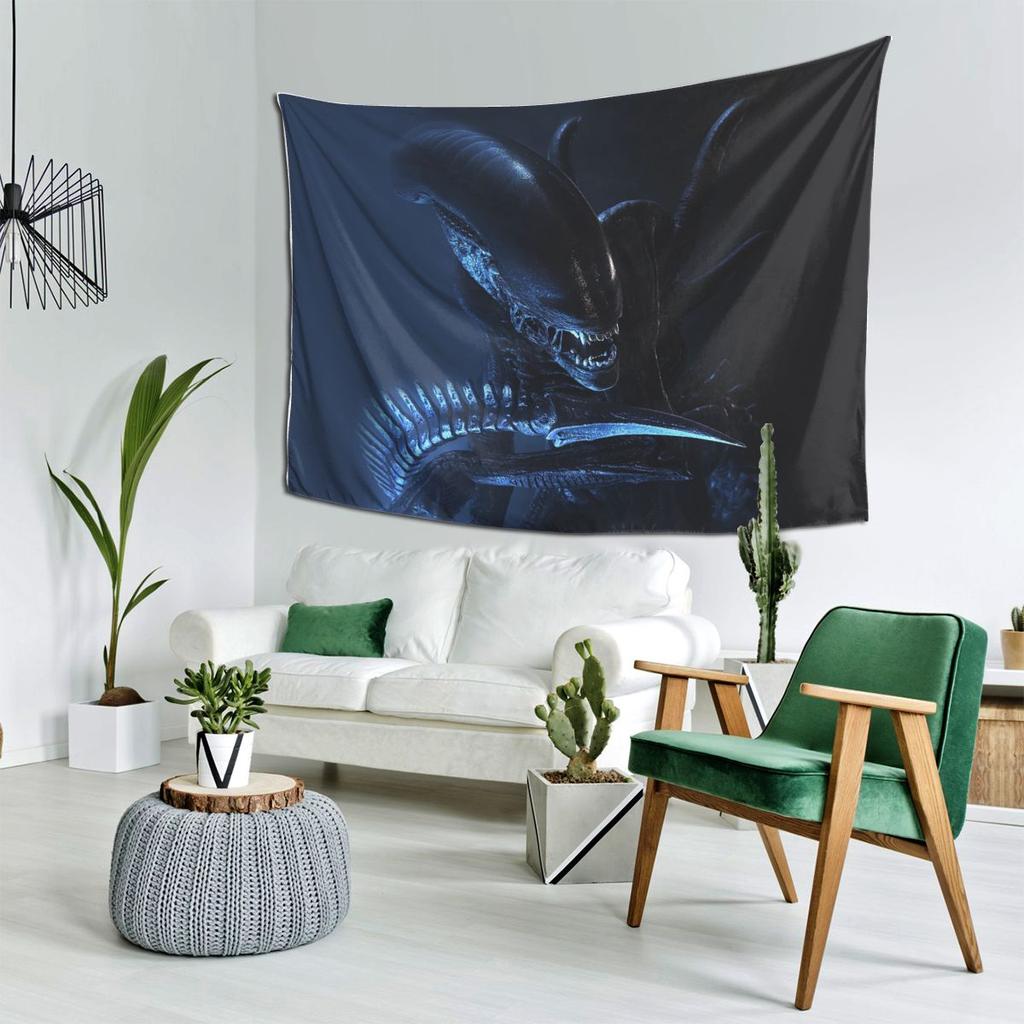 Xenomorph Alien Wandteppich Dekoration Kunst Ästhetische Wandteppiche für Wohnzimmer Schlafzimmer Haus Wandtuch Wandbehang