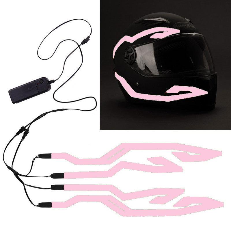 

LED Helmet Light: Rechargeable with Strobe/Constant Modes, 1-4 Cold Light Strips Battery-Powered