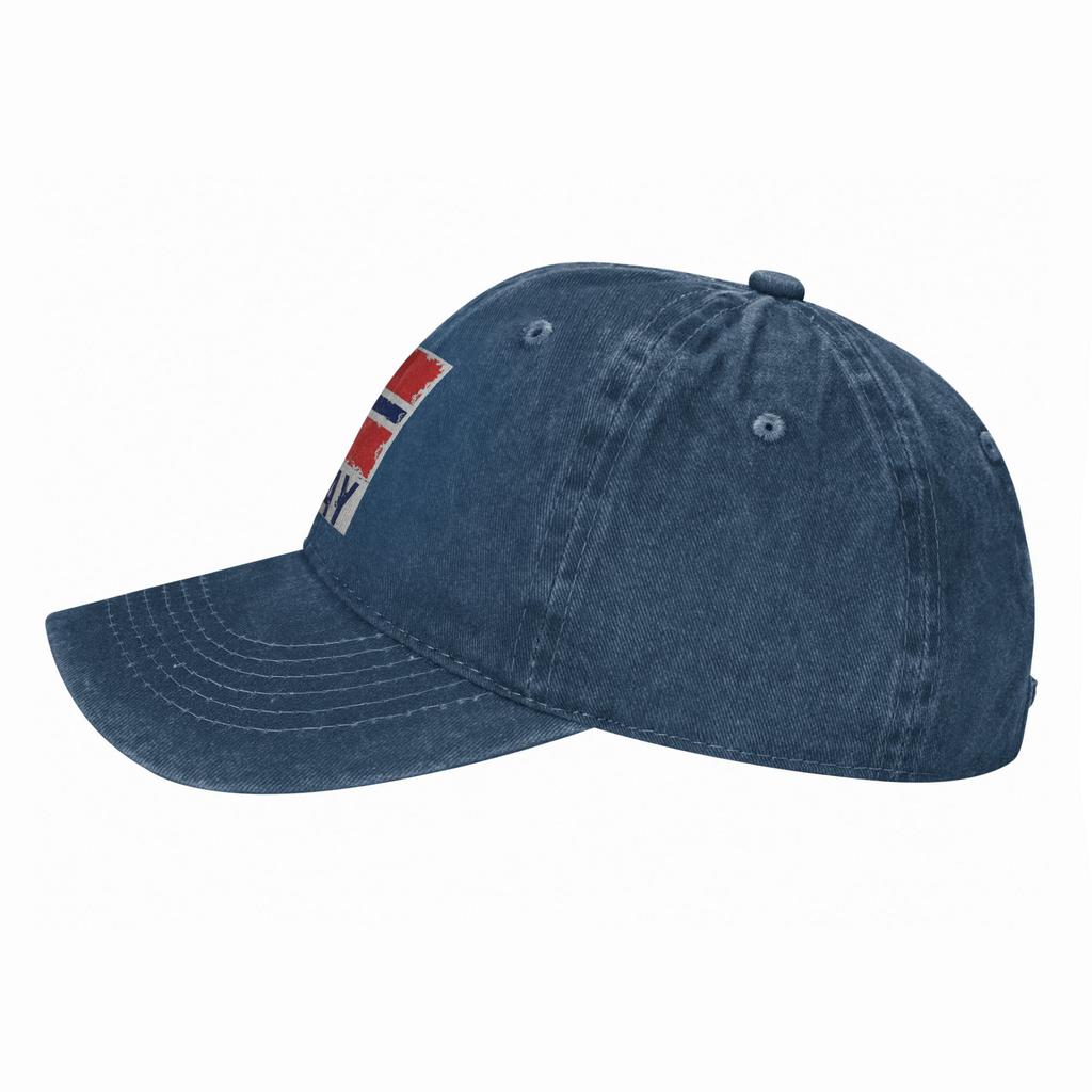 Baseballové čepice s vlajkou Norska Džínové klobouky Nastavitelné Casquette Hip Hop Baseballový kovbojský klobouk pro Unisex ženy