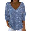 Women's Casual Daily Long-Sleeved V-Neck Faux Sweater Knitted Pullover Top With Sequins