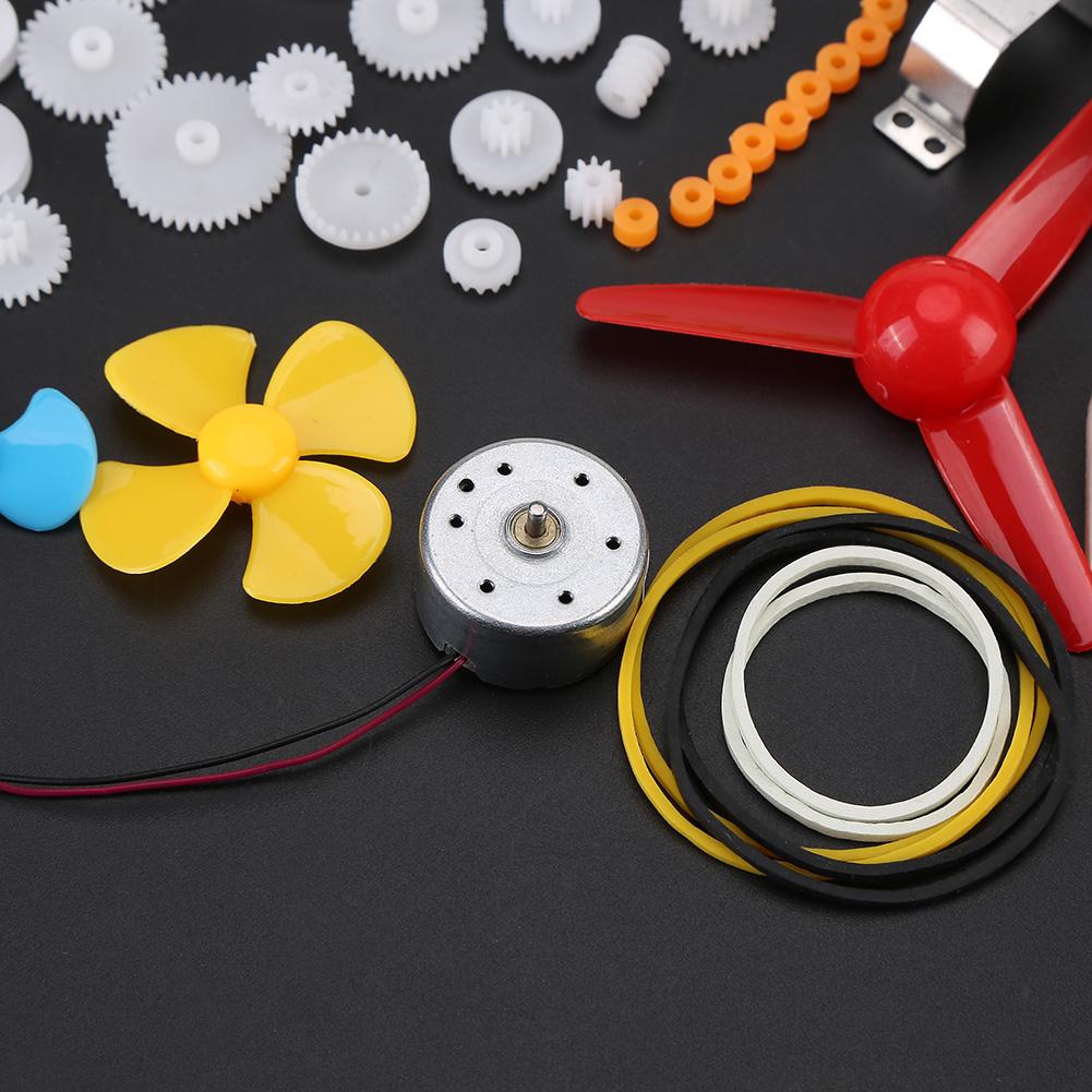 Toy Car DIY Accessories Motors Worms Belts Bushings Pulleys Wheels Gears Assortment