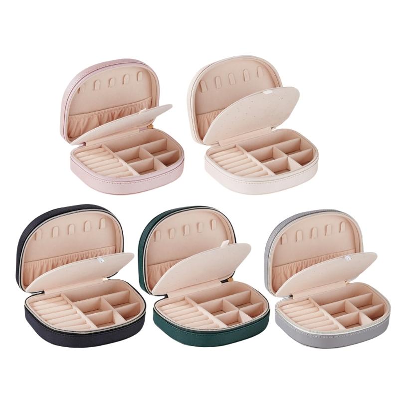 Elegant Jewelry Organization Case Professional Jewelry Storage Holder Box Practical Leather Case for Safekeeping