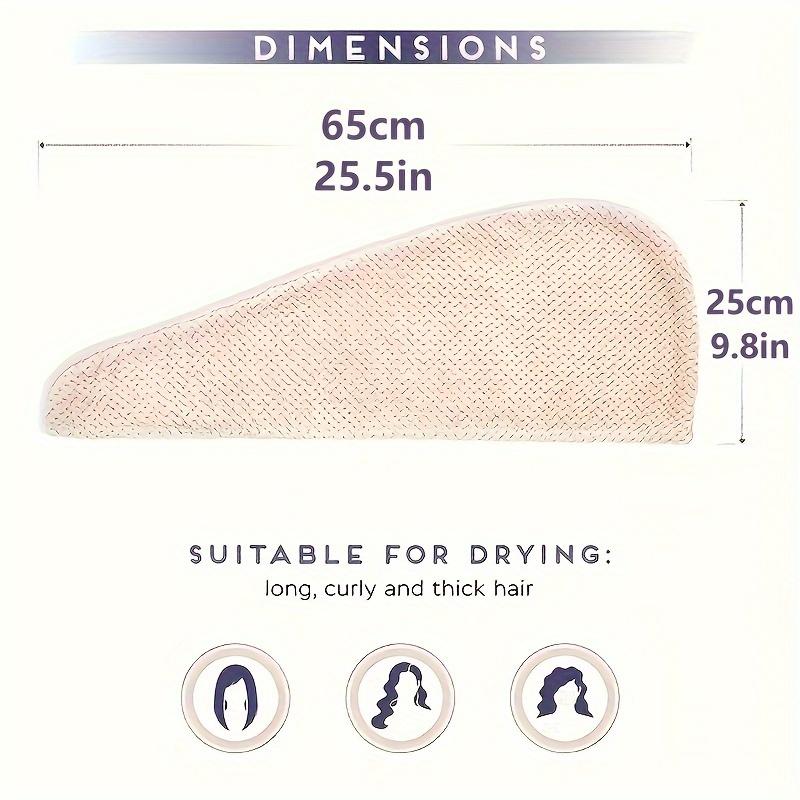 3pcs High Quality Quick-drying Microfiber Turban Wrap Highly Absorbent Soft and Comfortable Blow Dry Towel Bathroom Supplies