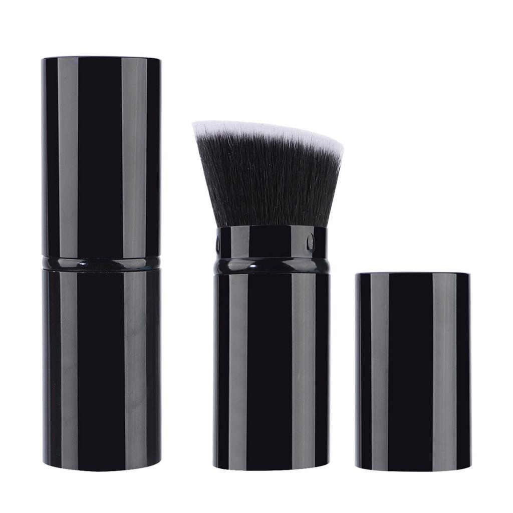 Travel Portable Large Retractable Brush Makeup Brush Oblique Head Foundation Brush Painting Soft Nylon Hair Beauty Tool