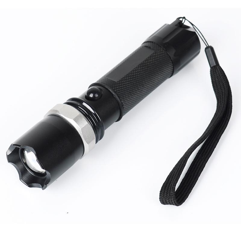 Rechargeable Q5 Aluminum Alloy LED Flashlight with Rotating Zoom and Long-Range for Cycling
