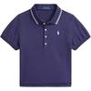 Polo Polo Shirt With Color Block Piping And Embroidered Pony Short Sleeve Kids Tops Dark-Blue CWPOKNIG8020582-410