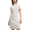 FILA Original Solid Color Casual Comfortable Versatile Polo Collar Short Sleeve Dress Women dresses Cloud-White F51W529316F-WT