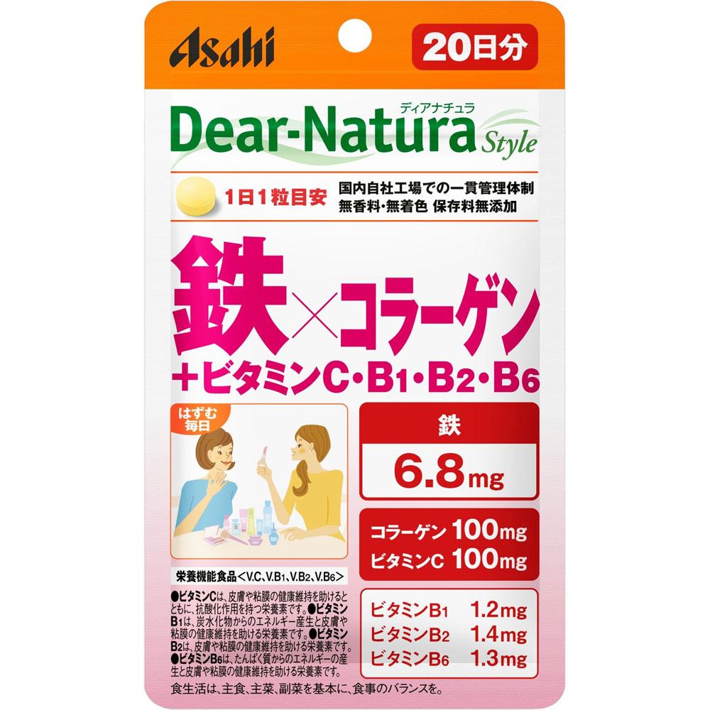 

Asahi Dear-Natura Style Iron X Collagen 20 tablets (20-day supply) Iron supplements Mineral Iron supplements 1