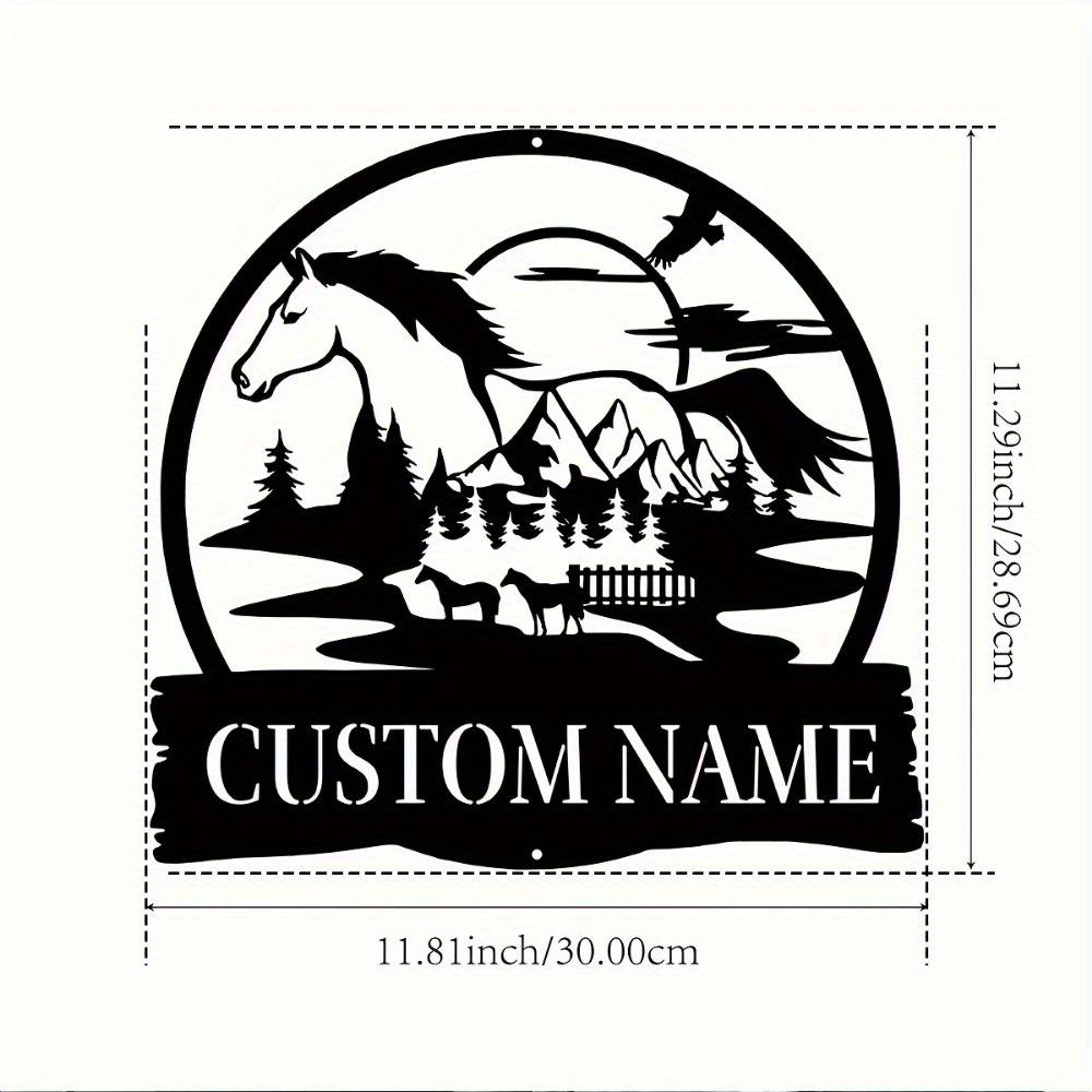 

Personalized Metal Sign Farmhouse Art Deco Iron Wall Hanging Animal Theme Indoor Outdoor Gift