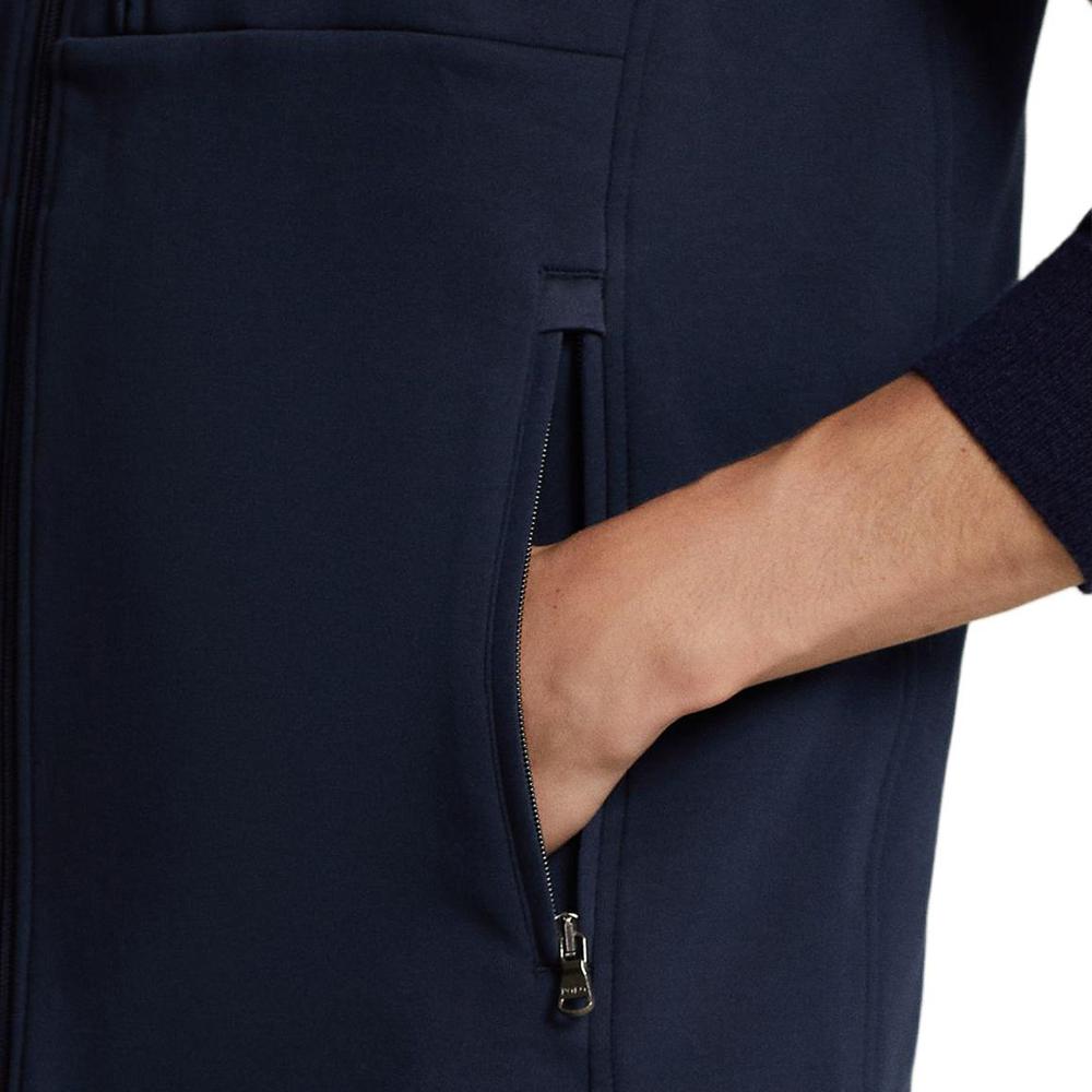 Polo Ralph Lauren Logo Embroidered Stand Collar Zip Sleeveless Vest Men Vest Dark-Blue 710934621-002