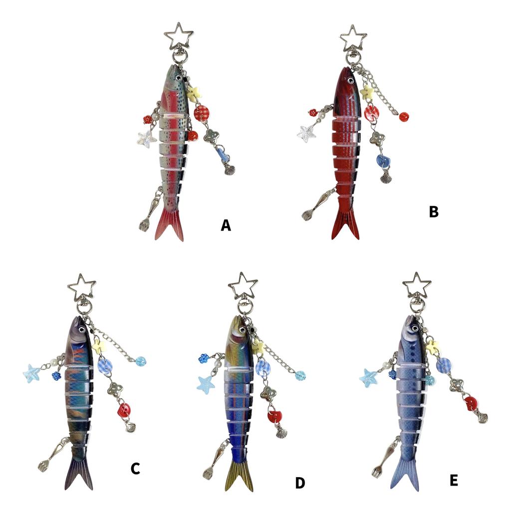 Accessorio Pesce Realistico Portachiavi alla Moda Texture Resina Portachiavi Pesce Adatto per Feste e Abbigliamento Casual