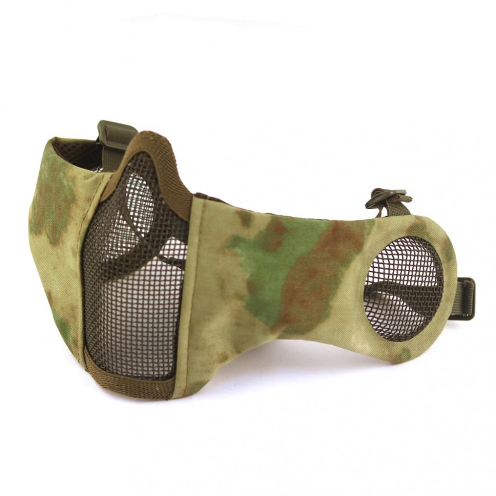Nouveau Masque Tactique Respirant en Maille d'Acier V14 Demi-Visage pour Wargame CS Entraînement au Combat en Extérieur