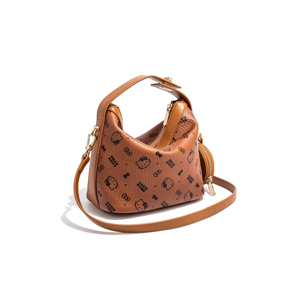 New Sanrio HelloKitty Hello Kitty PU Shoulder Bag, Crossbody Bag, Handbag Women's Pink/Brown SHHF41266