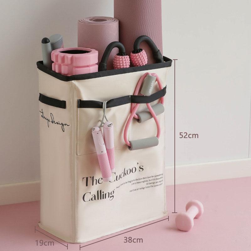 Home Yoga Mat Storage Bag Large Capacity Multi-Pocket Yoga Fitness Products Organizer Home Yoga Sports Equipment Storage Basket