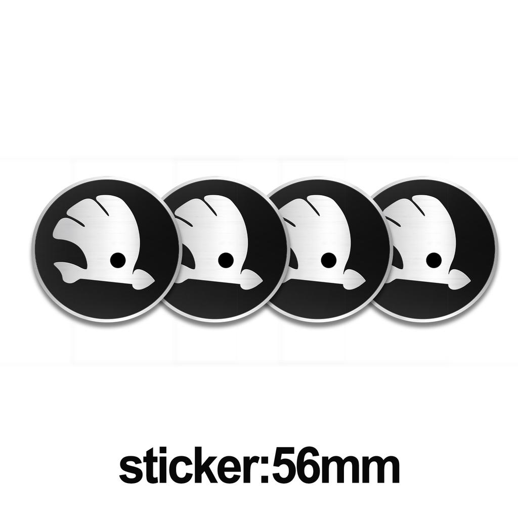 2026 Caliente Para SKODA 4/8 Piezas 56 60mm Estilo de Coche Tapas Centrales de Rueda Cubierta de Llanta Insignia Emblema Pegatina Para Skoda Rapid Octavia A5 RS