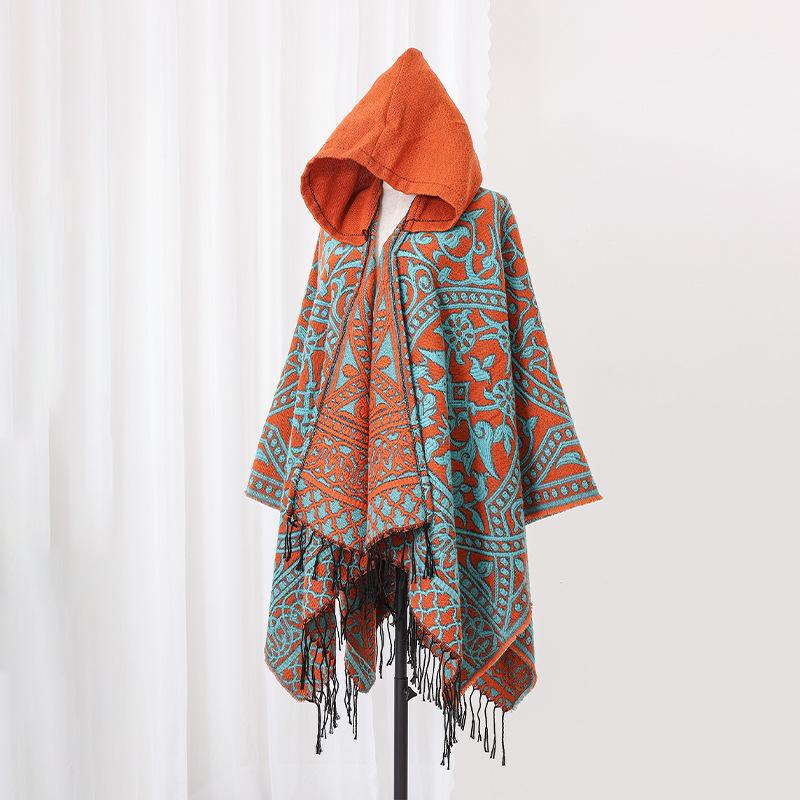 Herren Gestrickte Offene Schalwickel Weicher Vintage Poncho Umhang Lässige Übergroße Schals Strickjackenwickel Mit Kapuze Decke Leichter Schal Schal für Herren