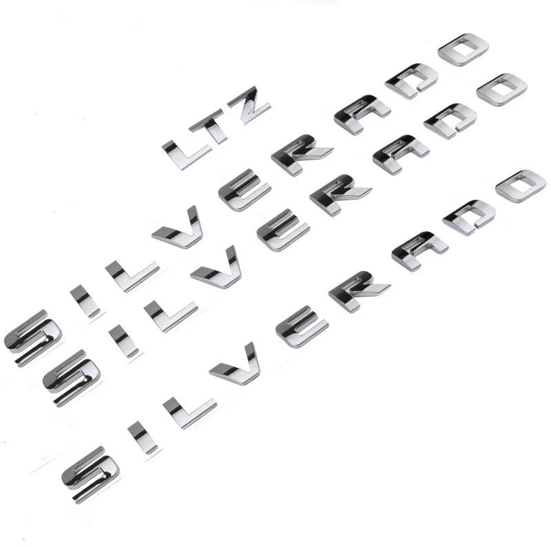 ABS Letters Emblem SILVERADO LTZ Applicable to Chevrolet Car Styling Fender Truck Badge Nameplate Logo Sticker