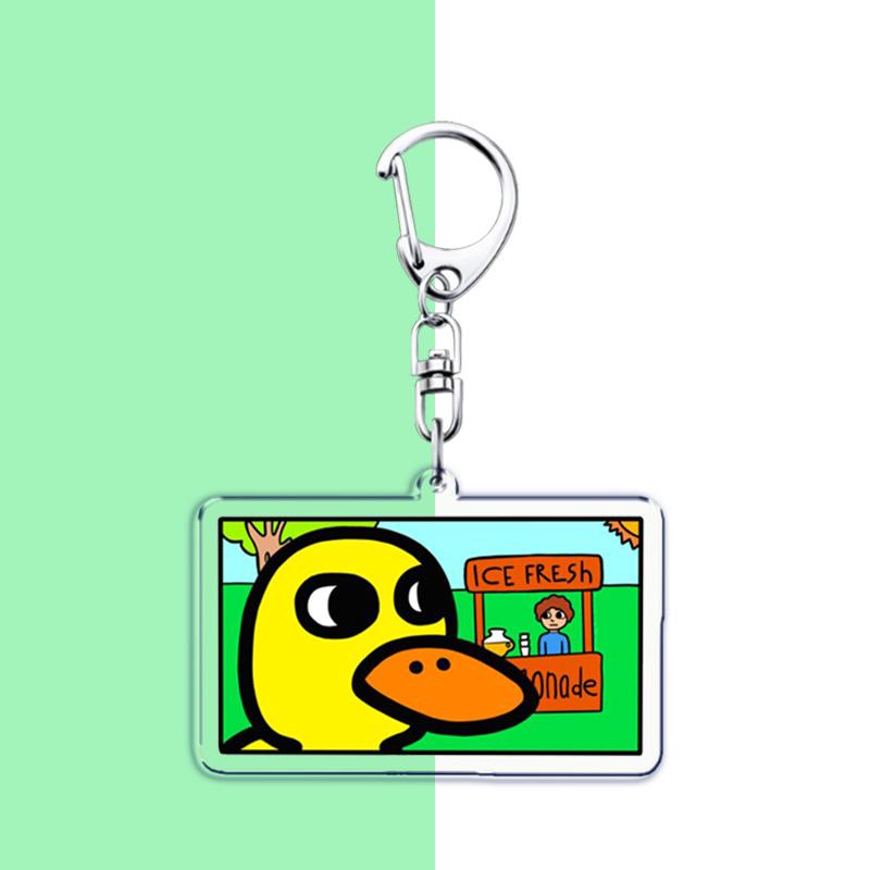 Porte-clés Canard A-t-il des Raisins Porte-clés pour Accessoires Sac Mignon Drôle Dessin Animé Pendentif Porte-clés Bijoux Cadeaux pour Fans black