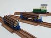 Railway Collection Iron Collection Narrow Gauge 80 Nekoyama Forest Railway L Type Diesel Locomotive Two Tone Color Lumber Cart 3 Car Set A Diorama