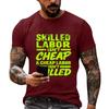 Men's Casual Loose Fit Short Sleeve T-Shirt Labor Day Graphic Printed Top Comfortable Crew Neck Tee